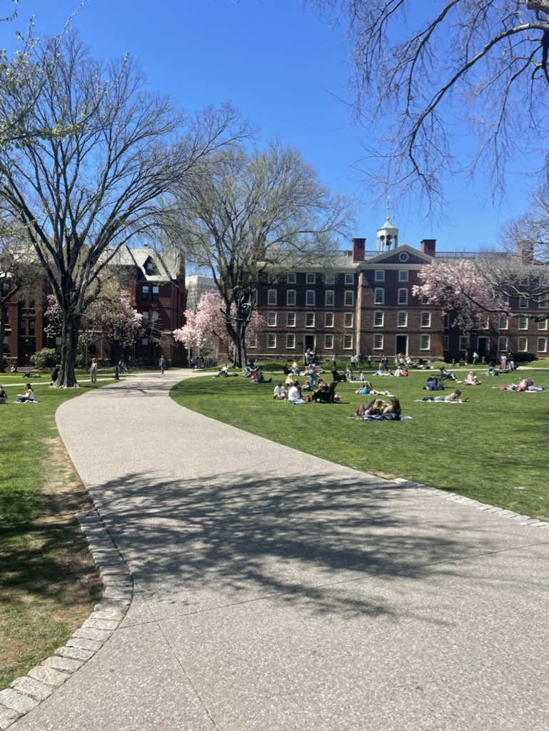 Photo on a tour of Brown University.